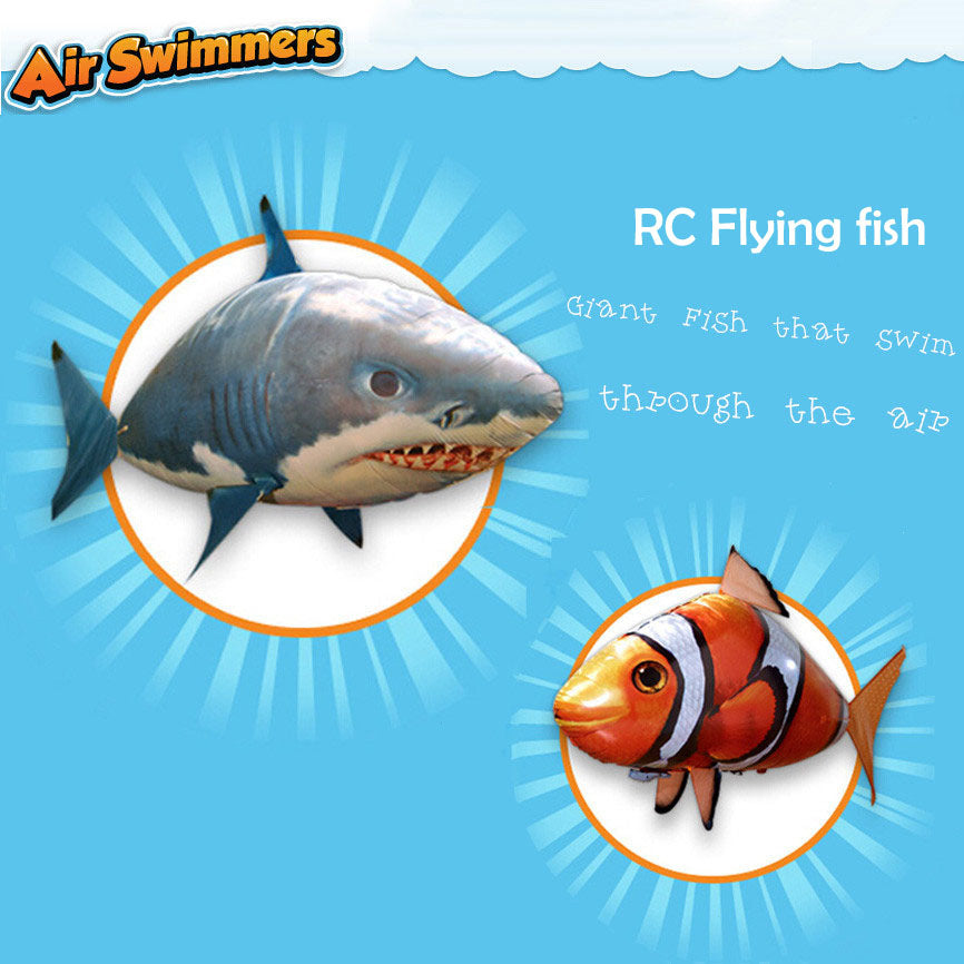 Remote Control Flying Shark - Inflatable, Helium-Powered RC Toy for Kids