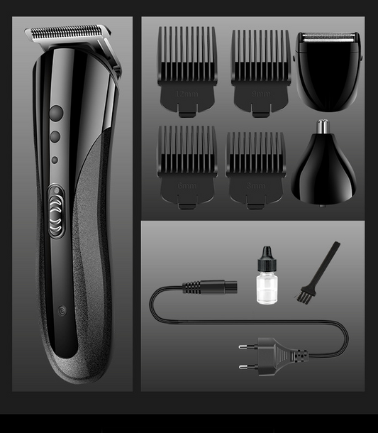 KEMEI All In1 Rechargeable Hair Clipper For Men Waterproof Wireless Electric Shaver Beard Nose Ear Shaver Hair Trimmer Tool